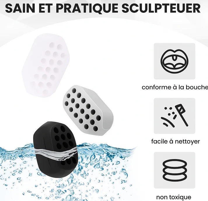 FaceGum ™ – Jaw Trainer (x6) + Roller Jade + Gua Sha
