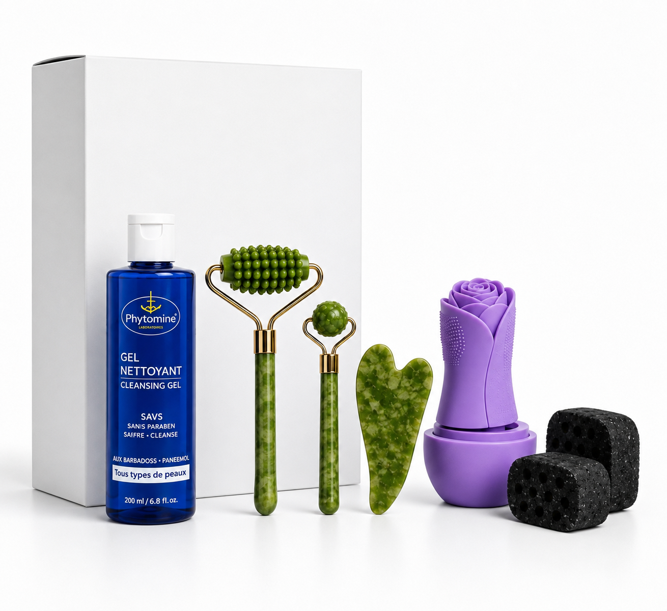Pack Complet V2 –6 Jaw Trainer + Ice Roller + Gua Sha + Roller Jade + Sérum (Copie)