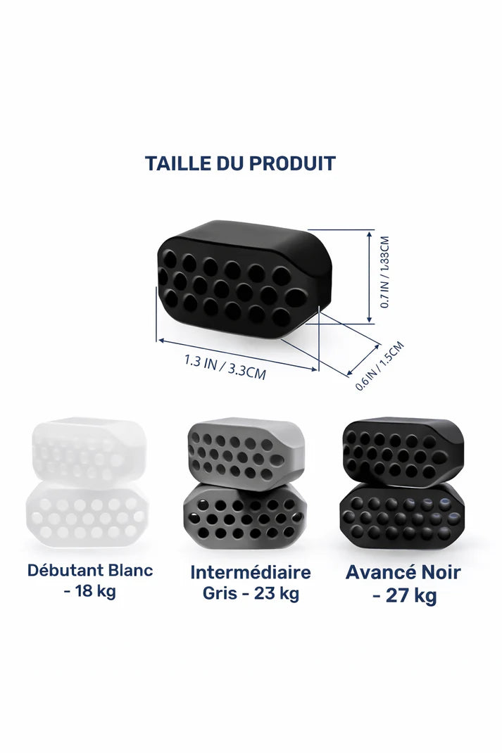 FaceGum™ – Jaw Trainer (Pack 6) + Gua Sha